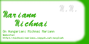 mariann michnai business card